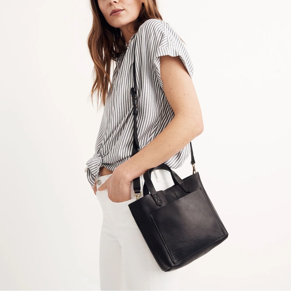 Madewell Dark Blue Leather Crossbody Bag